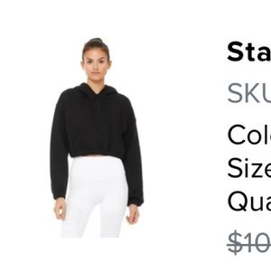 Alo stadium sweatshirt in black